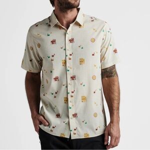 Roark Bless Up breathable button down short sleeve shirt size Small NWT